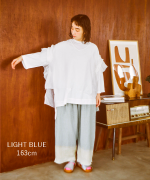 リネンギンガムチェック　パンツ